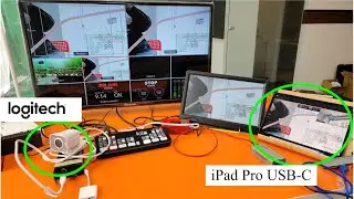 Logitech webcam with ATEM mini pro & streaming on a iPad