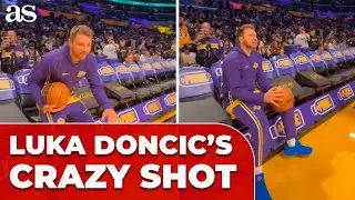 LUKA DONCIC stuns everyone with a CRAZY SHOT while sitting on the BENCH!