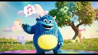Buh Boo Song &ndash; Cute Blue Monster Dance | Fun Kids Music & Belly Glow Song