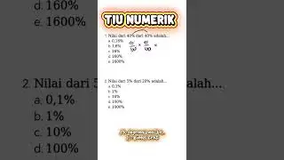 SOAL MATEMATIKA DASAR TIU NUMERIK SKD CPNS PSIKOTES MASUK KERJA TES KEDINASAN BUMN