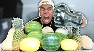 WolfieRaps | GIANT METAL HULK FIST VS FRUIT NINJA!! (EXTREMELY DANGEROUS)