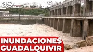 ANDALUCÍA se enfrenta a LEONARDO: IMPRESIONANTE crecida del GUADALQUIVIR tras las lluvias