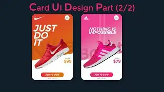 Nike Shoes Card UI Design | Part(2/2)