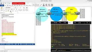 5- OSPF LAB basic configuration, ABR &ASBR sum, integration &redistribute RIP