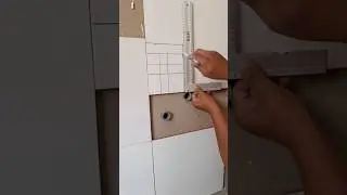 Smart Tile Cutting Hack for Perfect Pipe Fitting! 🔧📏 #TilingTips #DIY #tiling #tilingwm #tiletools