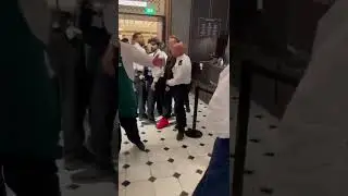 Animal Rebellion disrupted Harrods by pouring bottles of milk onto the floor