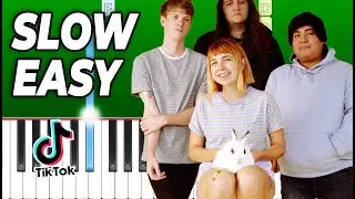 Beach Bunny - Cloud 9 - Slow Easy Piano Tutorial