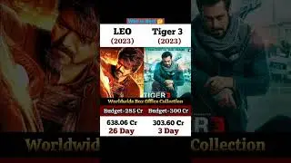 Leo vs TIGER3 day 3 total worldwide collection #viral #movie #tiger3 #salaar #jawan #leo