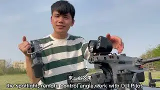 DJI Matrice 30 drone view, DJI M30 drone spotlight, loudspeaker, DJI Matrice 30 drone parachute.