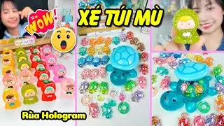 🐢🍎🍑XÉ TÚI MÙ RÙA SIÊU TO 🐢 Rùa Hologram 🍓MOI TRÁI CÂY 🌟 Phát sáng 🌟 #quyensachnho #diy #tuimu