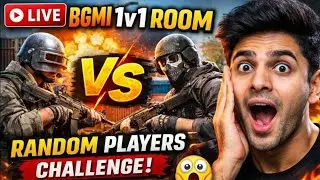 🔴 BGMI LIVE | 1v1 Room 🔥  Random Players Challenge 😱