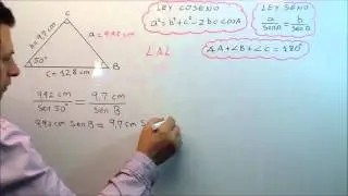 SOLUCION TRIANGULOS OBLICUANGULOS LEY SENO Y COSENO