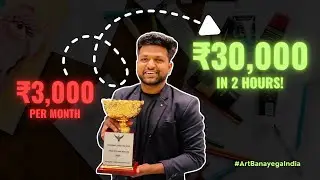 He Makes ₹30,000 In 2 Hours Teaching & Selling Art | Kashyap Tandel | Super Artist Hub