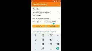 Simple Password Manager App: Setting Encryption Method