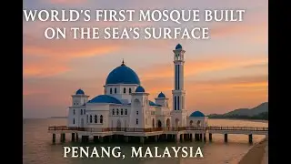 Floating Mosque in Penang, Malaysia, Masjid Terapung, Al-Rahma Mosque with Bird Inside