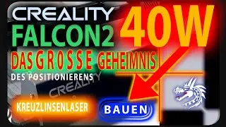 Das gro&szlig;e Geheimnis des Positionierens - Laserpower! Falcon2 40W - Positionierhilfe mit Kreuzlaser