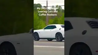 My 2023 345 Hemi Dodge Challenger Blacktop Edition leaving Cars and Coffee Roxboro