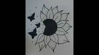Step By Step Tutorial&nbsp; - How To Draw A Magical Flower With Butterflies  🦋 🌼