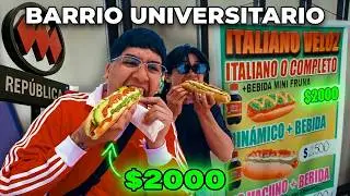 Que hacer en el BARRIO UNIVERSITARIO 🇨🇱 La comida mas BARATA de SANTIAGO