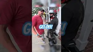 Off duty cop gets mad at bikers for parking on the sidewalk 😤 @MX4HARRY