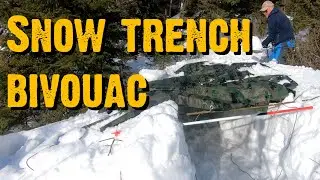 Making a snow trench bivouac - Video 32 - In the wild with Chris