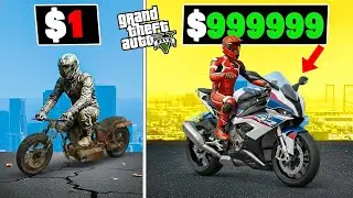 $1 to $1,000,000,000 BMW SUPER BIKE 🚴&zwj;♂️ in GTA 5! (Mods)