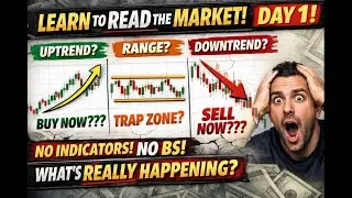 Day 1: Market Structure Basics | Uptrend, Downtrend & Range Explained (Price Action Only)