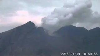 Sakurajima timelapse 14 jan 2015 music by Biosphere