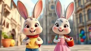 Bunny Adventures in Milan Animation Cartooon  | Nursery Rhymes | Baby Dance | Children Songs