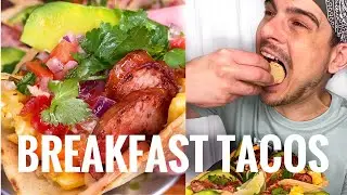 Тако Easy Breakfast с яйцами,сыром,колбасой,пико де галло😍Рецепт в описании🤩🙏|CHEFKOUDY