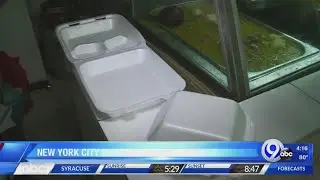 NYC bans styrofoam boxes, foam packing peanuts