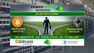 Passive income from BITCOIN and ALTCOIN mining! Power House Network Minning