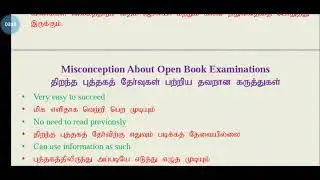 Open book system of Assessment
