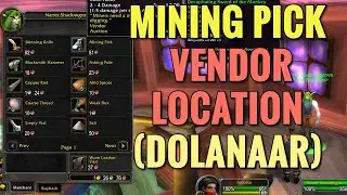 Dolanaar Mining Pick Vendor Location - WoW Classic