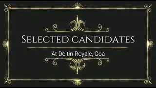 October, 2021. JOB PLACEMENT at DELTIN ROYALE, GOA
