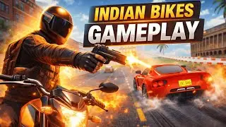 Realistic Indian Bikes Gameplay 🚘🏍️ | Bike Shooting & Car Driving Open World Game
