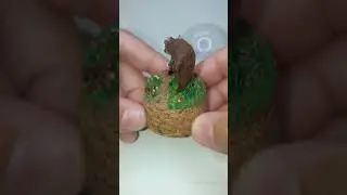 Горе охотник🐻🙈 #diorama #diy #micro #miniature #scalemodel #dollhouse #hunter #bear #unluckyhunter