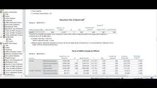 How to Interpret Output from SPSS Using Multivariate Repeated Measures Analysis of Variance