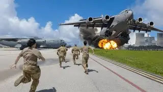 Iran High Alert: Female US Air Force C 17 Pilot Makes Emergancy Takeoff at Full Speed