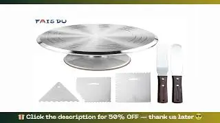 Review 6Pcs/set Turntable Cake Decoration Accessories Set Rotating Cake Stand Tools Metal Stainle