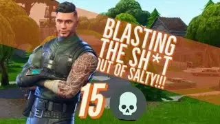 Dropping Salty Springs! 15 Kill Solo Win - ( Pro Fortnite Gameplay )