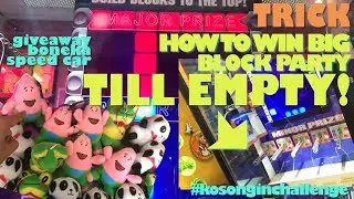HOW TO WIN : BLOCK PARTY ARCADE GAME! [ CLAW MACHINE HUNTER ]