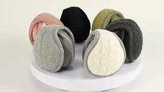 Unisex Men Women Winter Knitting Ear Warmers Jacquard Weave Winter Earmuff Solid Soft Plush Ear Muff