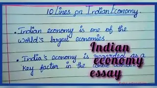 Essay on Indian economy/10 line on Indian economy in English