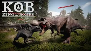 4 TYRANNOSAURS v 15 VELOCIRAPTORS | King of Bones | Spectator Mode | Full Fight
