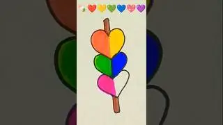 🍡❤️💛💚💙💖💜 Satisfying creative art #draw #colors #video #art #creative #brush #youtube #shorts #viral