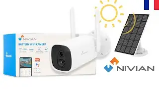 🔵 Nivian NVS-IPC-06-BAT | 📹 Cam&eacute;ra de S&eacute;curit&eacute; Wifi &agrave; Batterie. Installation Pratique sans Fil.
