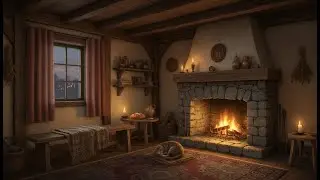 By the Hearth at Dusk | Cozy Medieval Music & Candlelit Cottage Ambience