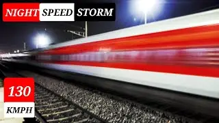130 kmph! Heavy Night train Traffic New Delhi - Kanpur ft. Fastest Diesel train of India