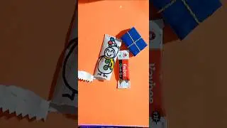 Snowman ☃️ chocolate gift unboxing idea 💡#gift #diy #craft #papercraft